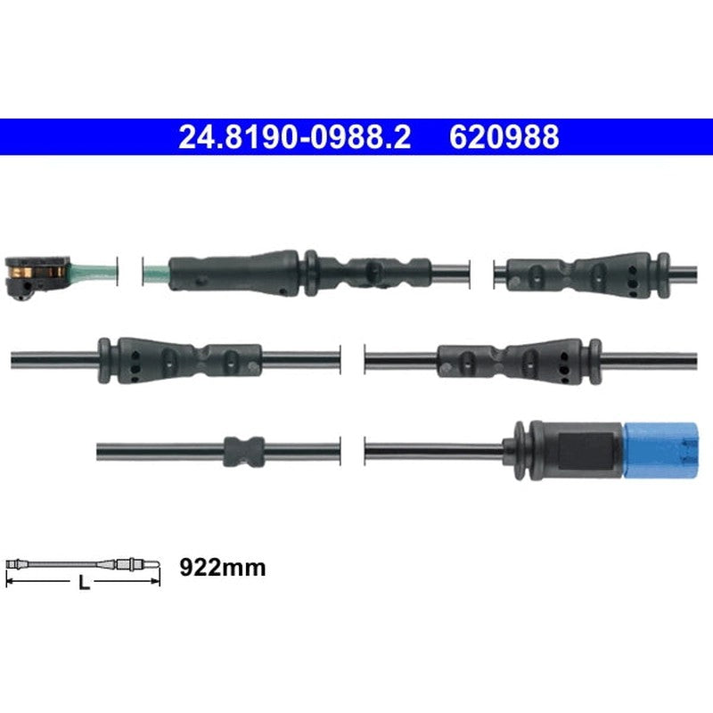 senzor de avertizare,uzura placute de frana 24.8190-0988.2 ATE