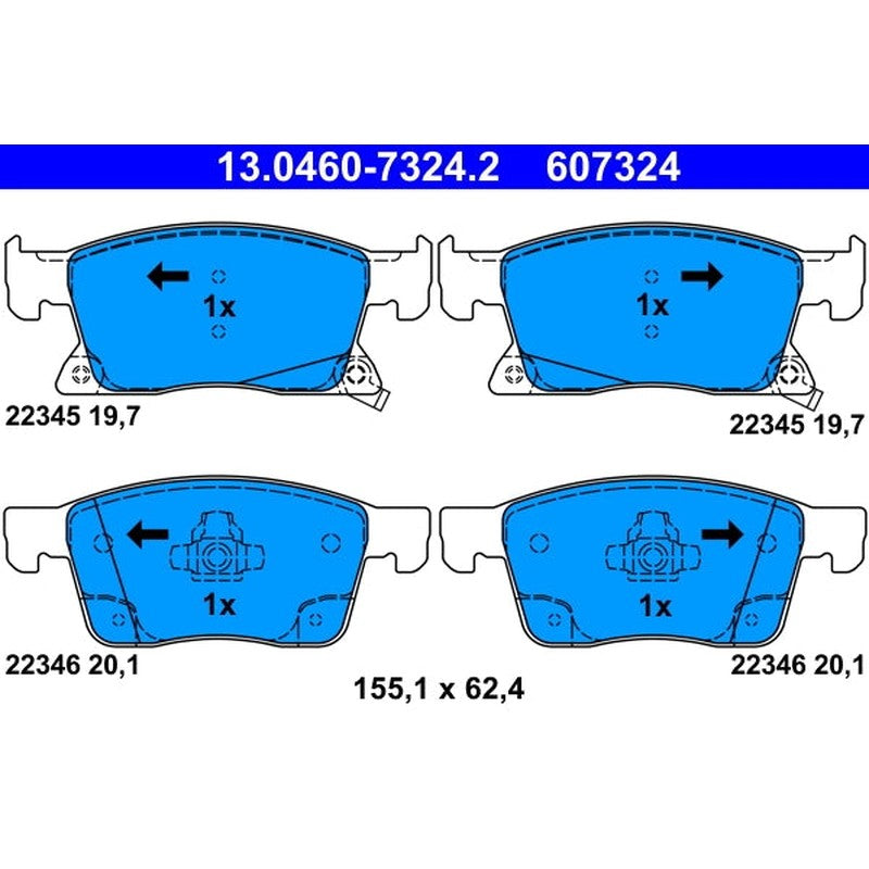 Set placute frana ATE 13.0460-7324.2