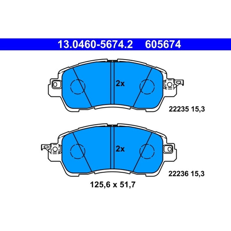 set placute frana,frana disc 13.0460-5674.2 ATE