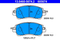 Set placute frana ATE 13.0460-5674.2