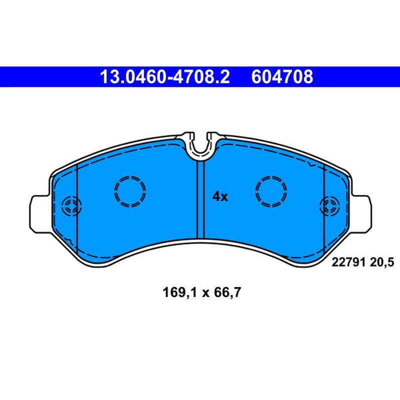 set placute frana,frana disc 13.0460-4708.2 ATE