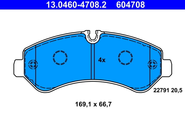 Set placute frana ATE 13.0460-4708.2