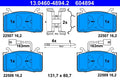 Set placute frana ATE 13.0460-4894.2