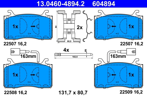Set placute frana ATE 13.0460-4894.2