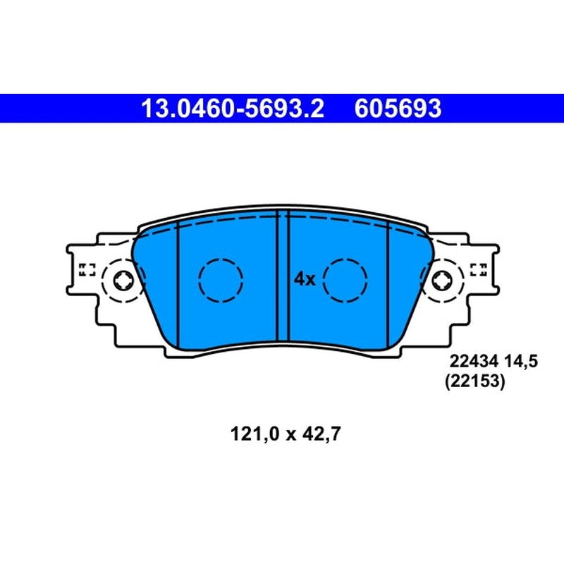 set placute frana,frana disc 13.0460-5693.2 ATE