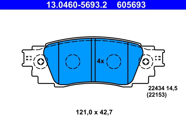 Set placute frana ATE 13.0460-5693.2