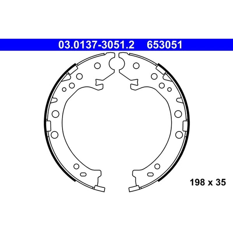 Set saboti frana, frana de mana 03.0137-3051.2 ATE