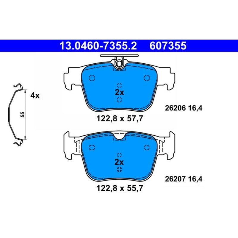 Set placute frana ATE 13.0460-7355.2