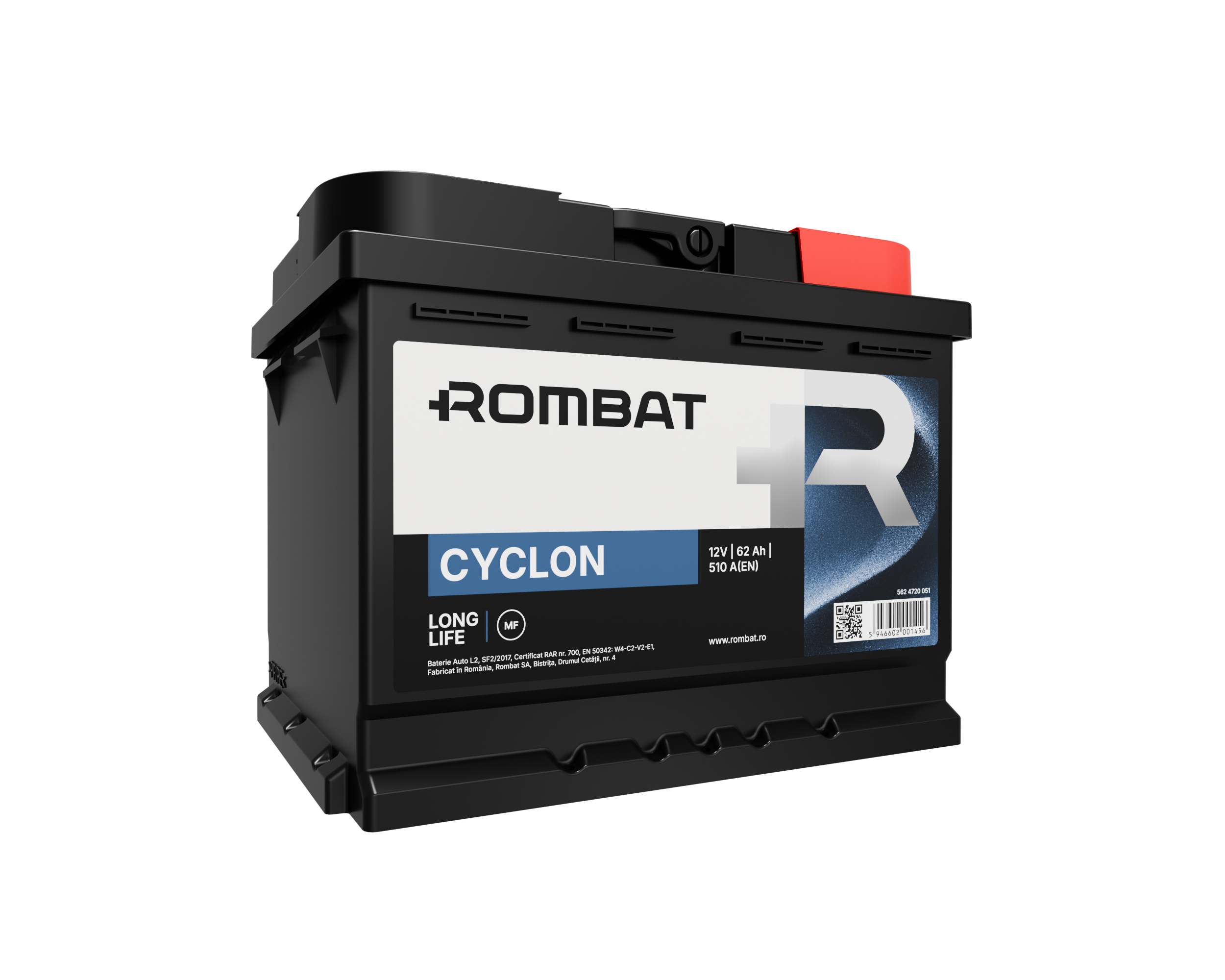 Acumulator Rombat Cyclon 62 Ah - 12135500