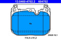Set placute frana ATE 13.0460-4702.2