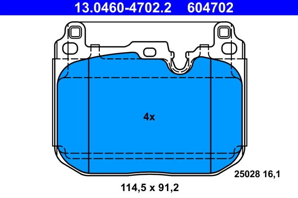 Set placute frana ATE 13.0460-4702.2