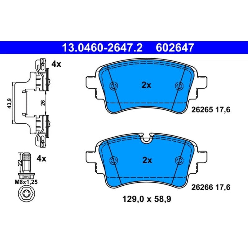 Set placute frana ATE 13.0460-2647.2