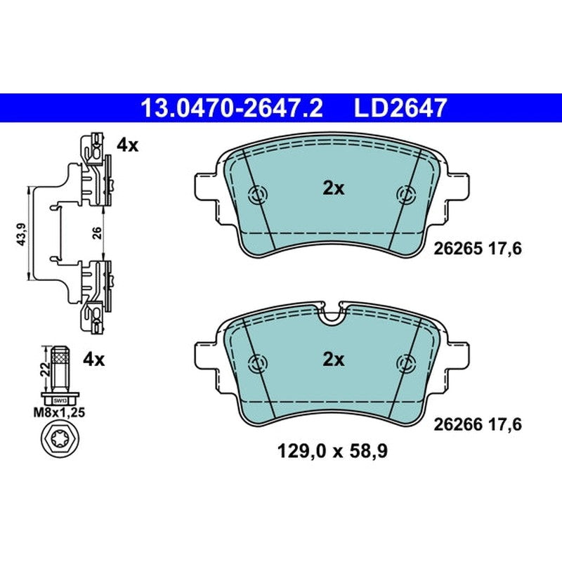 Set placute frana ATE 13.0470-2647.2
