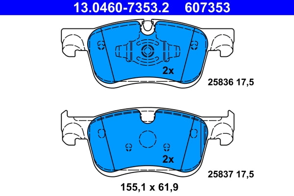Set placute frana ATE 13.0460-7353.2