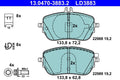 Set placute frana ATE 13.0470-3883.2