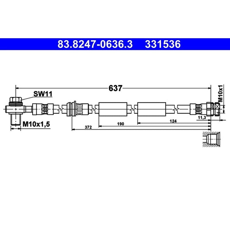 Furtun frana ATE 83.8247-0636.3