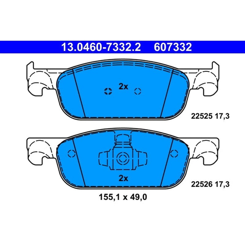 set placute frana,frana disc 13.0460-7332.2 ATE