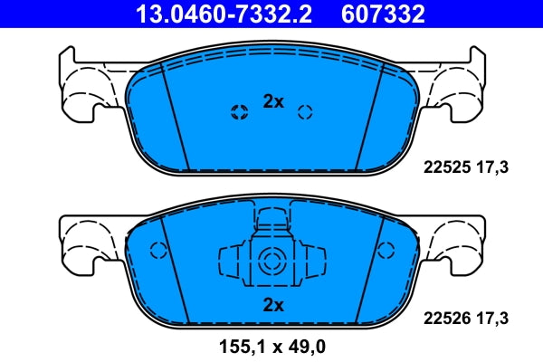Set placute frana ATE 13.0460-7332.2
