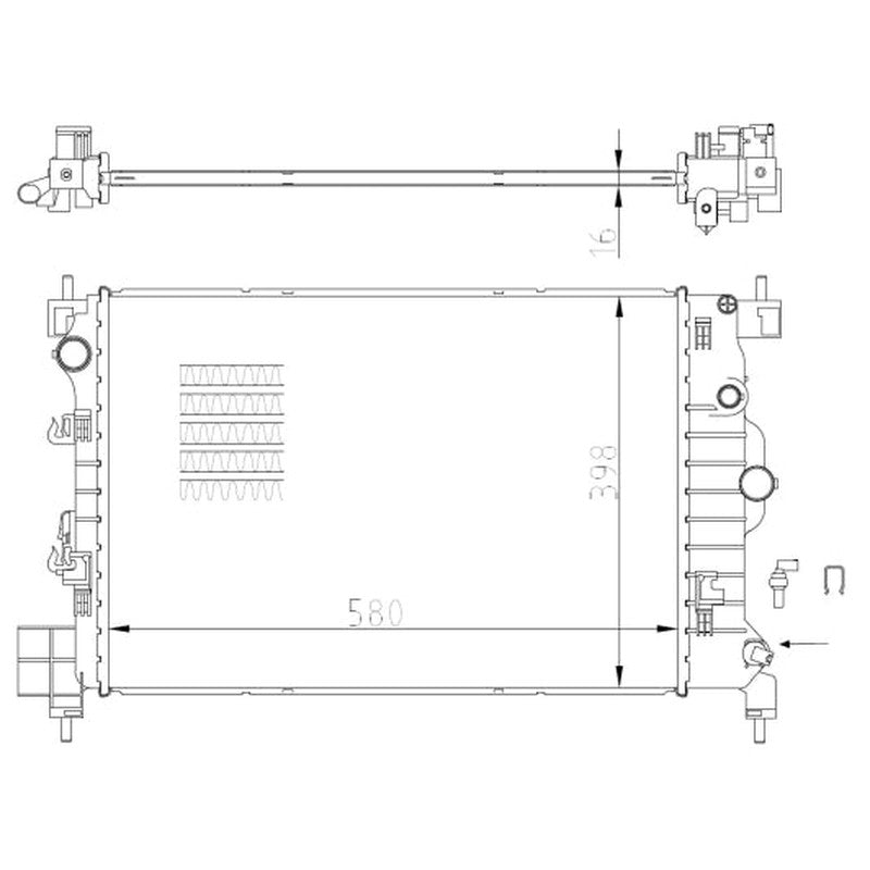 Radiator apa NRF 550003