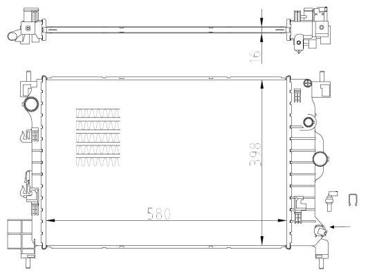 Radiator apa NRF 550003