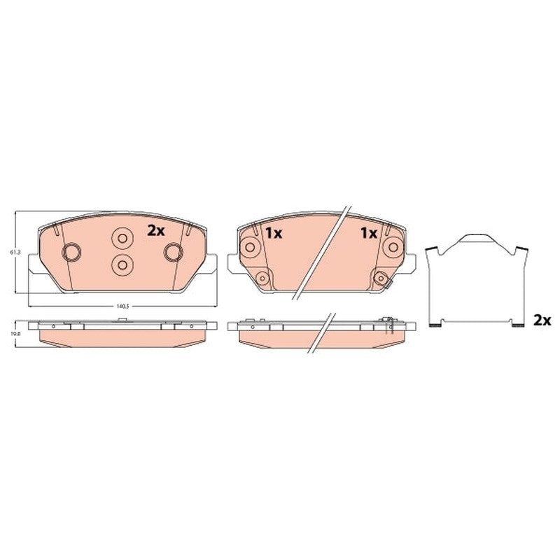 Set placute frana TRW GDB2251