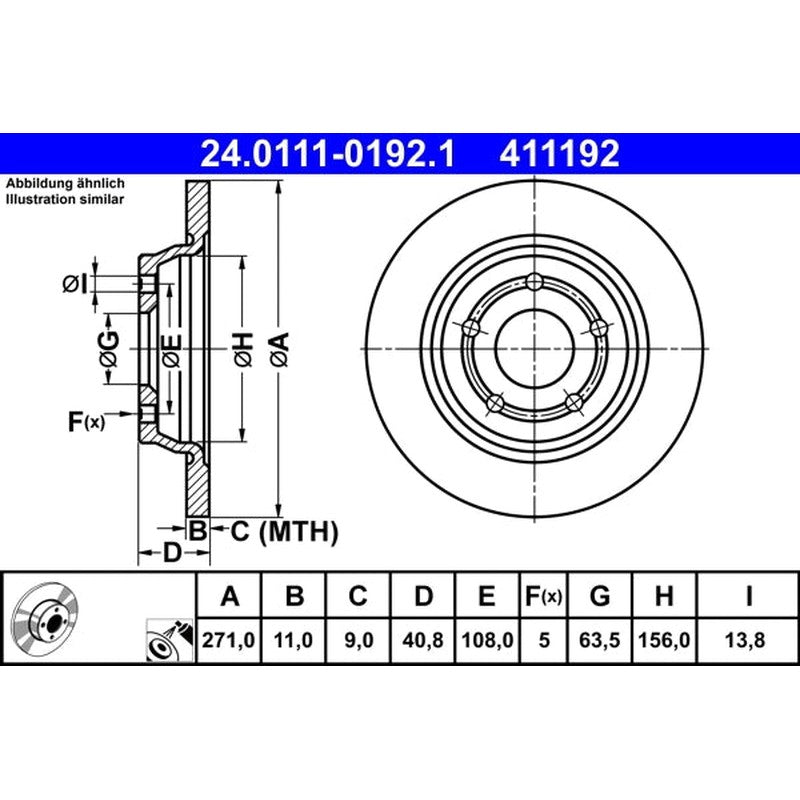 Disc frana ATE 24.0111-0192.1