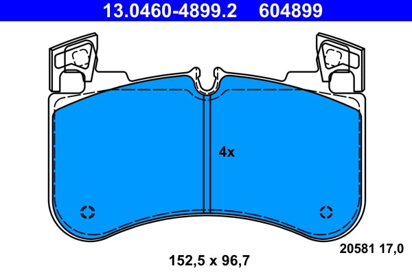 Set placute frana ATE 13.0460-4899.2