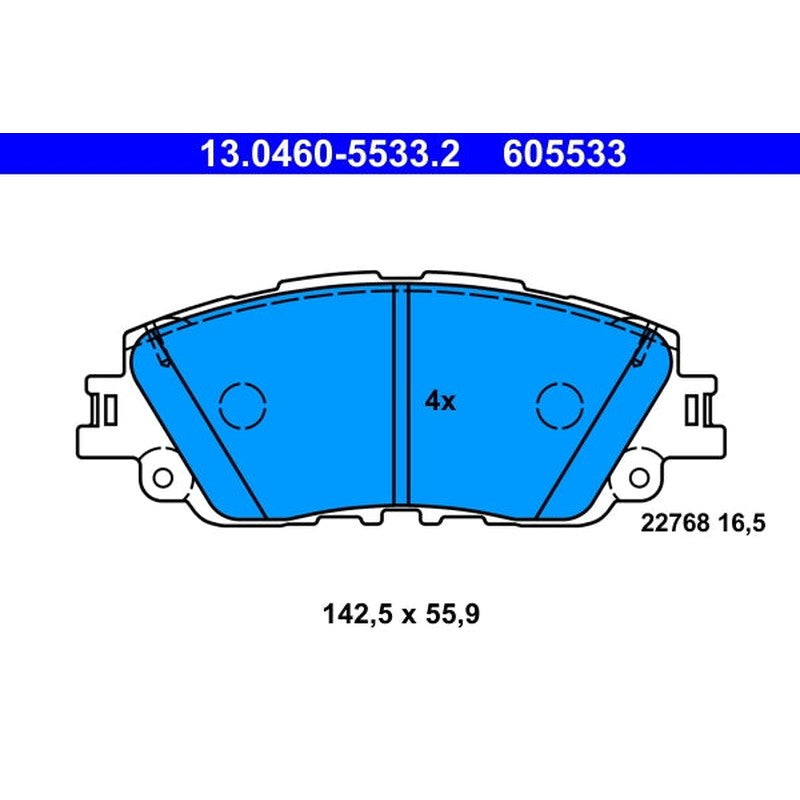 Set placute frana ATE 13.0460-5533.2