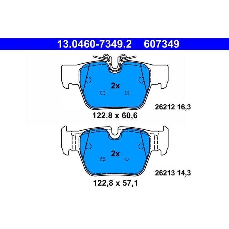 set placute frana,frana disc 13.0460-7349.2 ATE