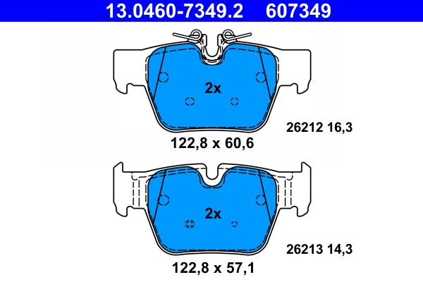 Set placute frana ATE 13.0460-7349.2
