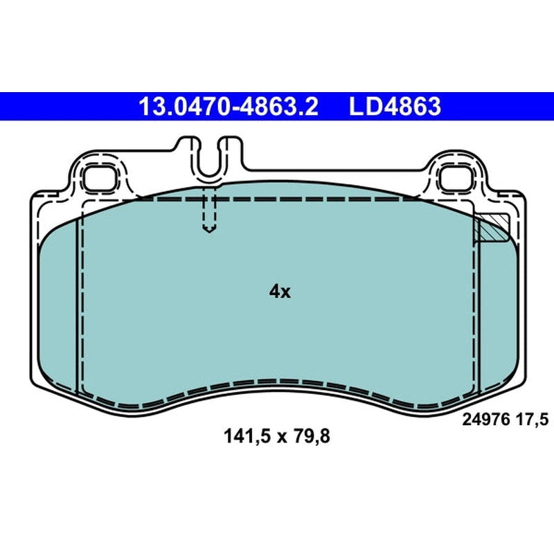 Set placute frana ATE 13.0470-4863.2