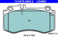 Set placute frana ATE 13.0470-4863.2