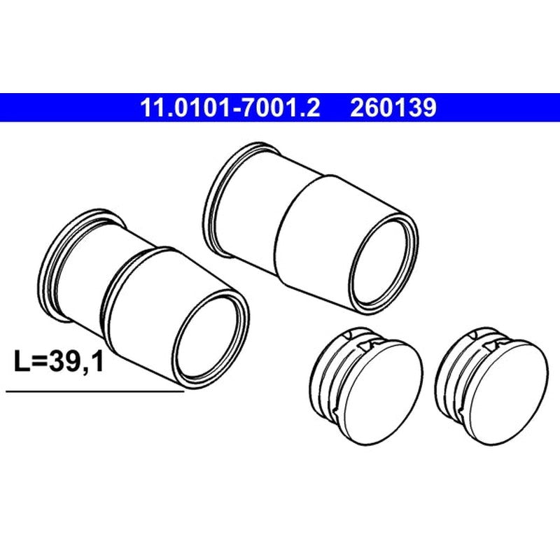 Set bucsi de ghidaj, etrier frana 11.0101-7001.2 ATE