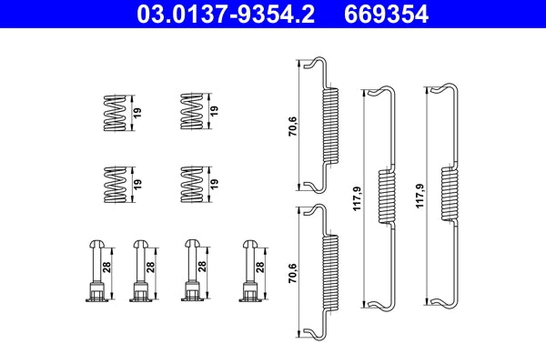 Kit accesorii saboti frana de mana ATE 03.0137-9354.2