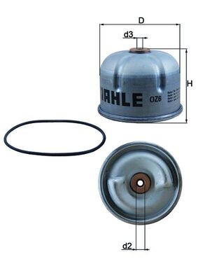 Filtru ulei OZ 6D MAHLE