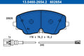 Set placute frana ATE 13.0460-2654.2