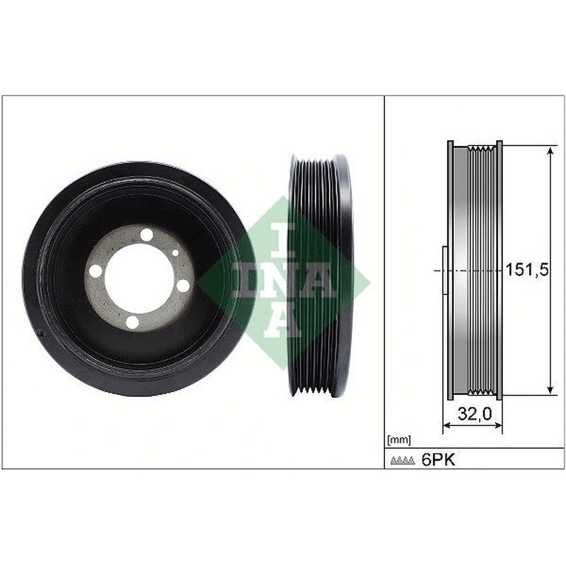 Fulie curea, arbore cotit 544 0123 10 INA