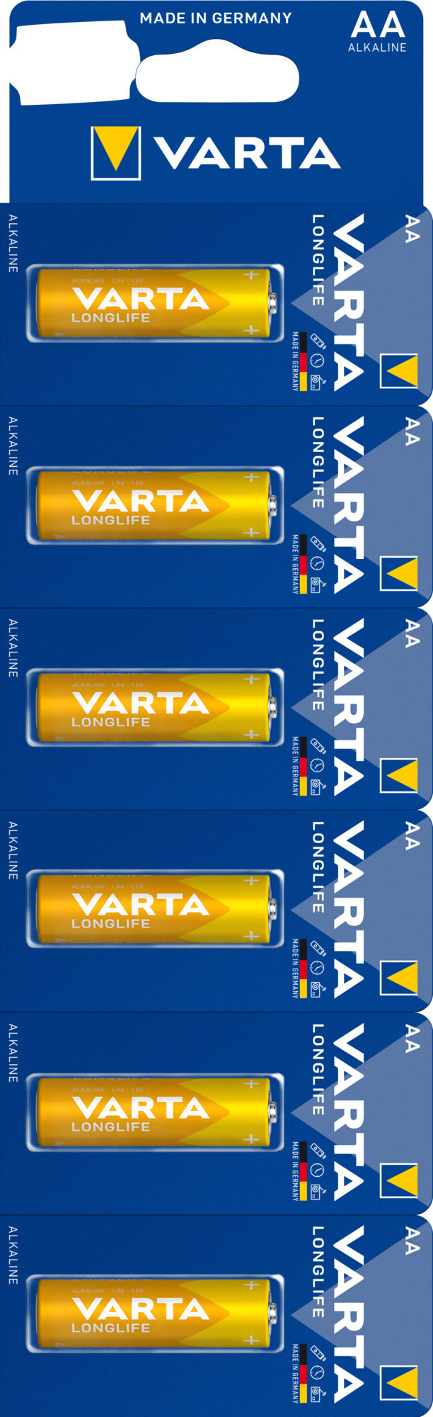 Baterie Varta Longlife AA, Blister 6 buc (STRBL 6X1) - 12172041
