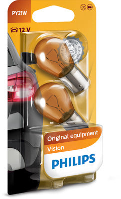SET 2 BECURI SEMNALIZARE PY21W 12V (blister) PHILIPS