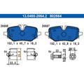 Set placute frana ATE 13.0460-2664.2