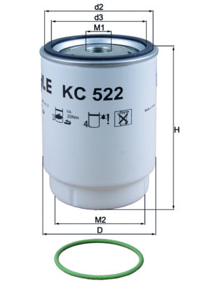 filtru combustibil KC 522D MAHLE