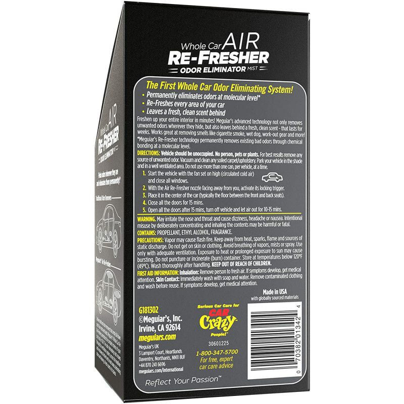 Solutie Curatare Aer Conditionat Meguiars Whole Car Air Re-Fresher Black Chrome Meguiar's - G181302EU