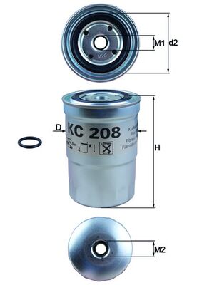 filtru combustibil KC 208 MAHLE
