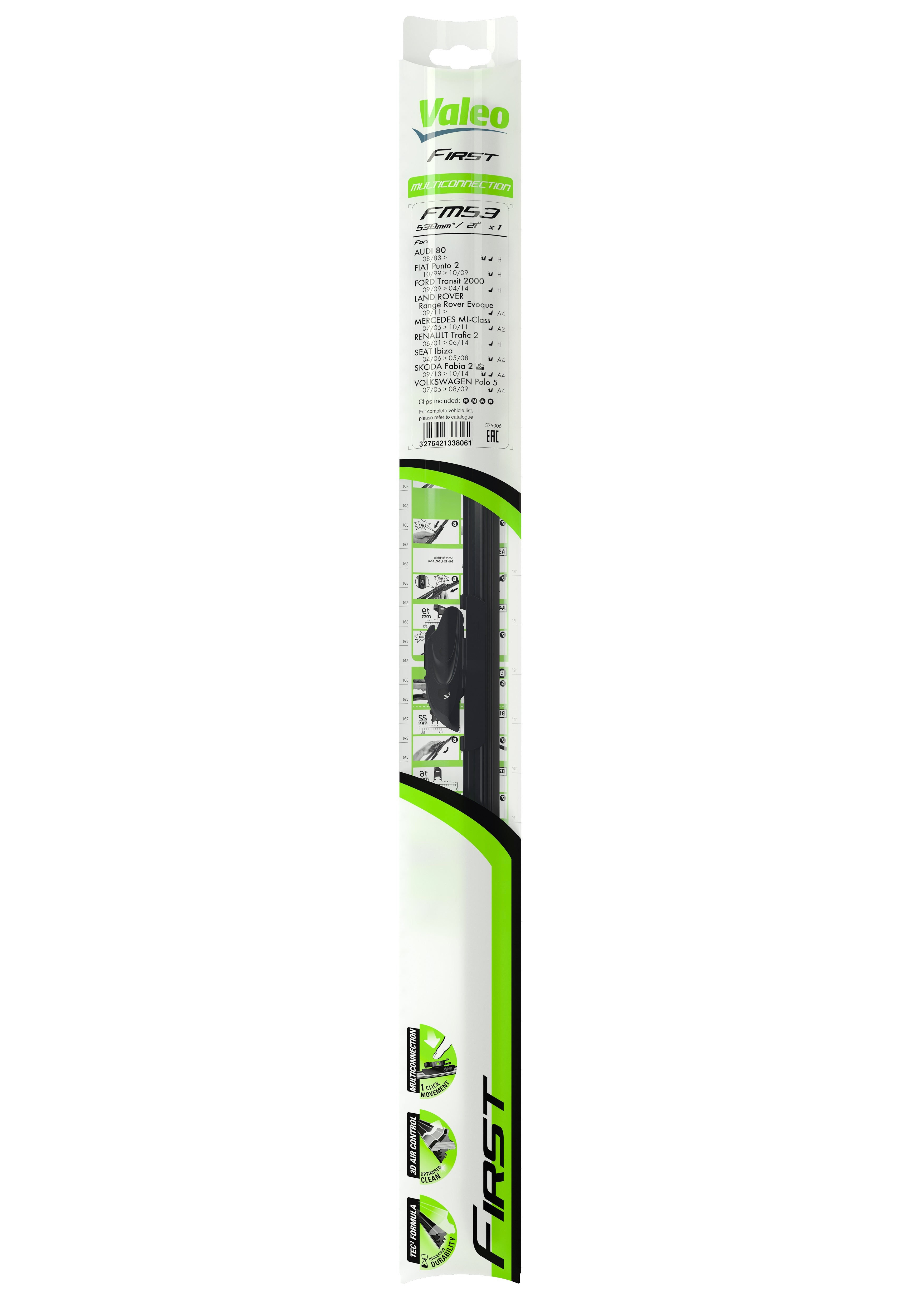 Ștergător Valeo First Multiconnection 530 mm - 12088896