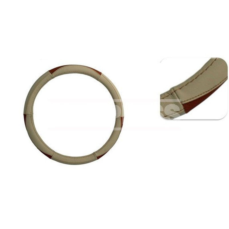 Husa Volan Piele Beige.Brown 37-39 CM - 79323311