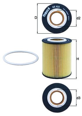 Filtru ulei OX 433D MAHLE
