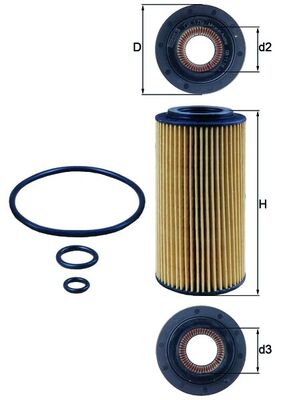 Filtru ulei OX 179D MAHLE