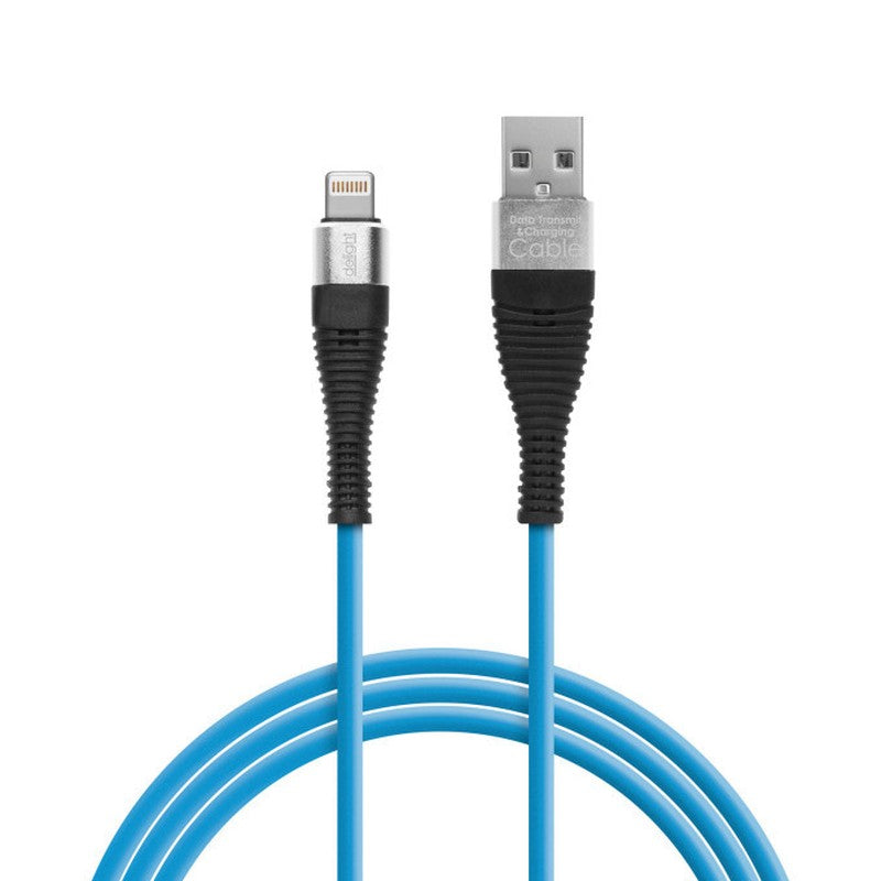 Delight - Cablu de date - iPhone "lightning", înveliş siliconic, 4 culori - 1 m - 55438