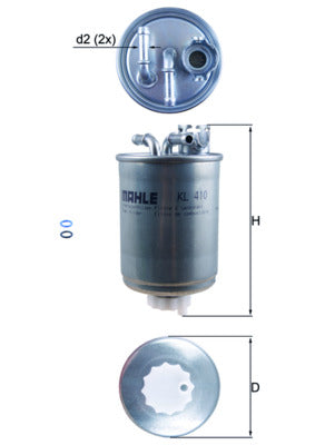 filtru combustibil KL 410D MAHLE