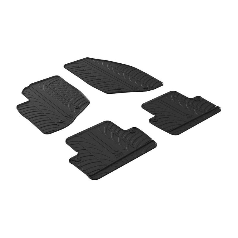 Covorase cauciuc Volvo V70 2000-2007 , S60 2000-2009 , Vx70 2000-2007 culoare Negru, presuri Gledrin - GL0390